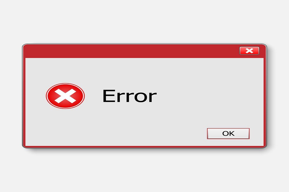 Error by rules of ui design