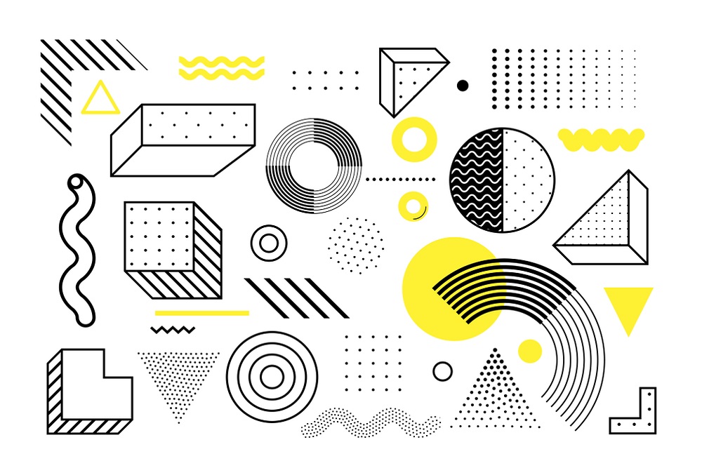 Various Shapes of graphic design