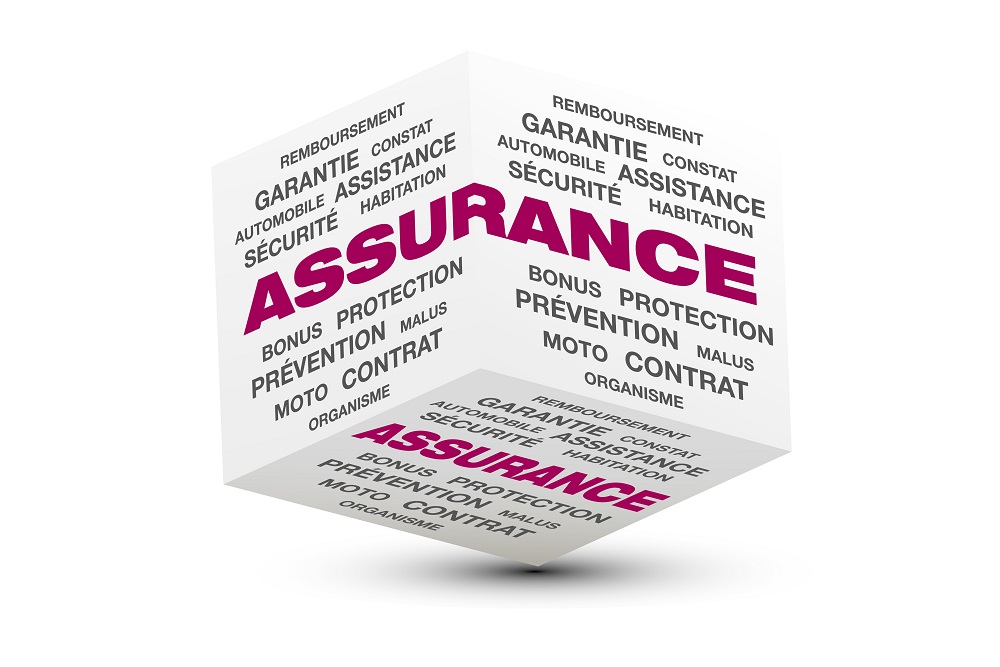 Assurance written on a square box