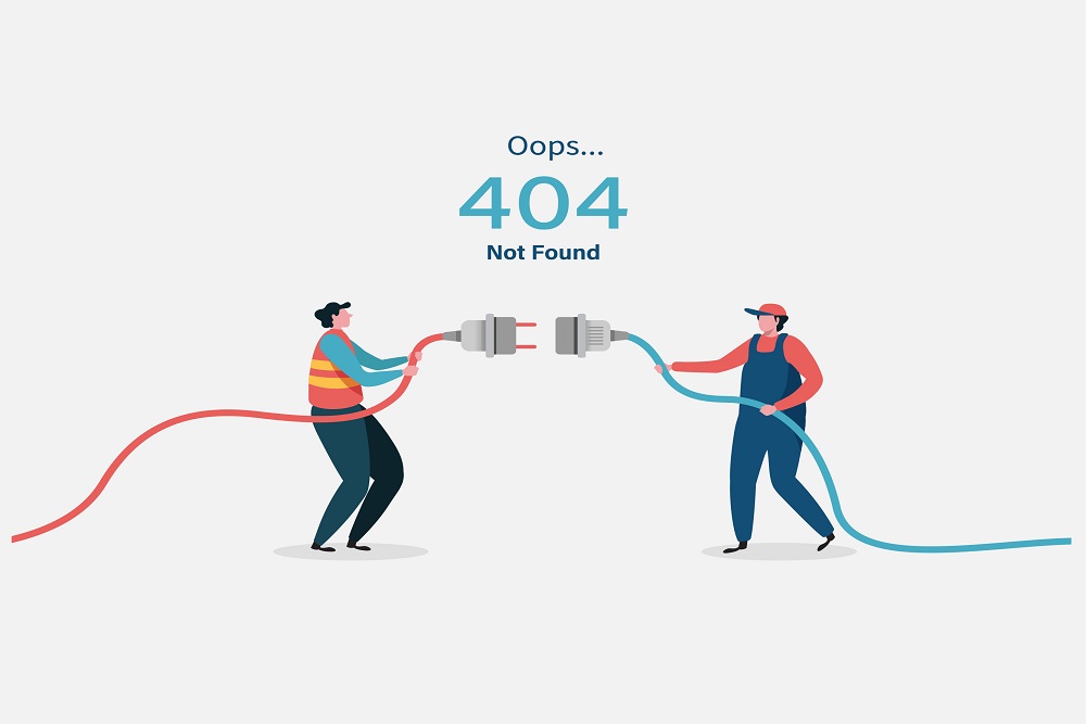 two boys are trying to solve 404 error because 404 is one if one of the web design mistakes